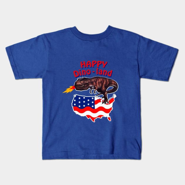 diono land - usa Kids T-Shirt by artebus